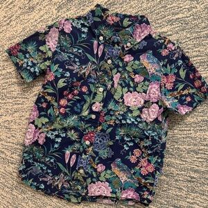 Janie and Jack Boy’s Tropical Flower Shirt